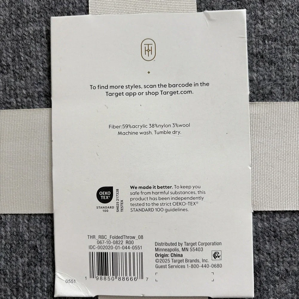 The Cozy‎ Collection Cozy Faux Cashmere Knit Throw Gray - Threshold Studio McGee